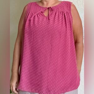 LOFT Women's Sleeveless Fuchsia Tank Top